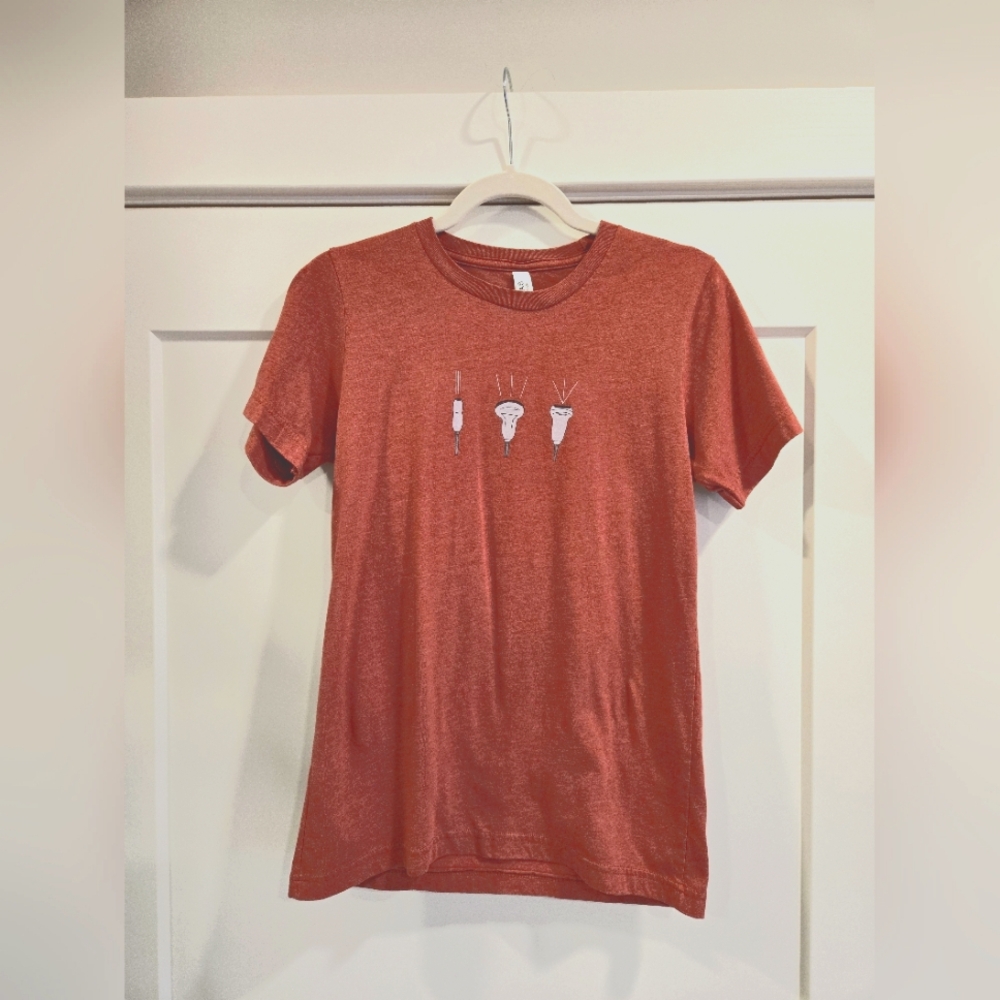 T-shirt for Sonographer in Hesthered Brick Red